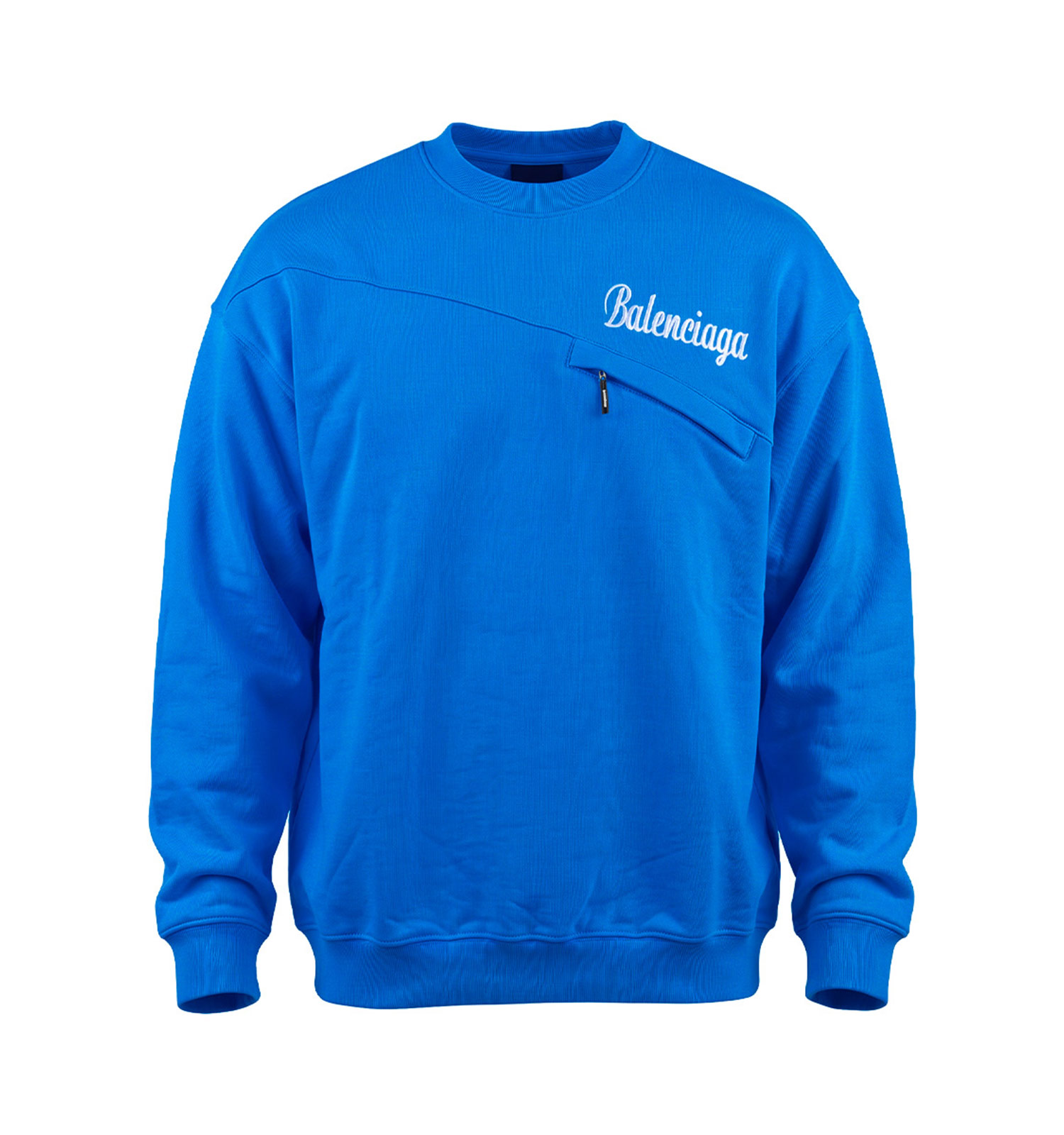 بلوز یقه گرد مردانه نرمال طرحدار دورس سه نخ پنبه آبی Balenciaga مدل 51524